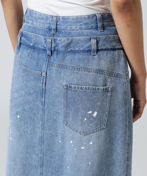 AULA AILA(アウラアイラ)の「AULA AILA/アウラアイラ/LAYERED DENIM PANTS/レイヤードデニムパンツ(デニムパンツ・レディース・ブルー・1/0)」の11枚目の写真