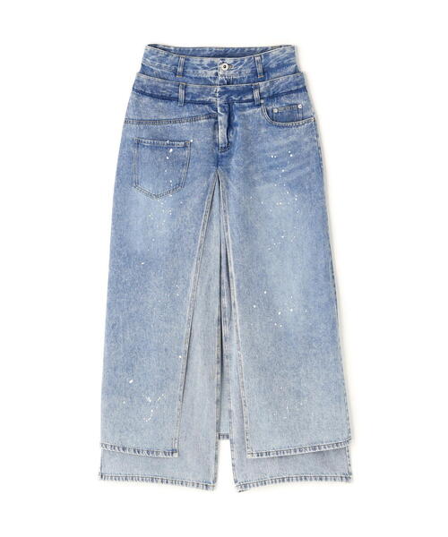 AULA AILA(アウラアイラ)の「AULA AILA/アウラアイラ/LAYERED DENIM PANTS/レイヤードデニムパンツ(デニムパンツ・レディース・ブルー・1/0)」の12枚目の写真