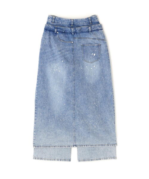 AULA AILA(アウラアイラ)の「AULA AILA/アウラアイラ/LAYERED DENIM PANTS/レイヤードデニムパンツ(デニムパンツ・レディース・ブルー・1/0)」の13枚目の写真