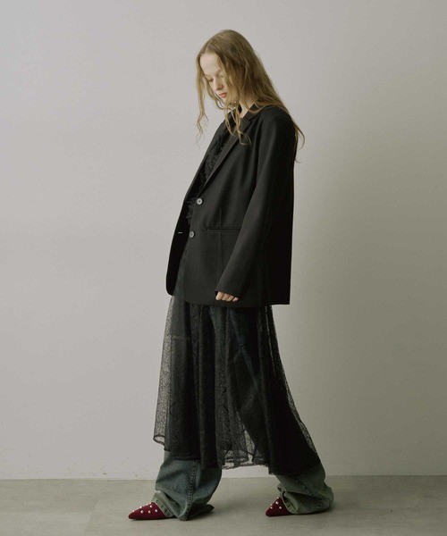 オリジナルレースアシンメトリージャケット（テーラード