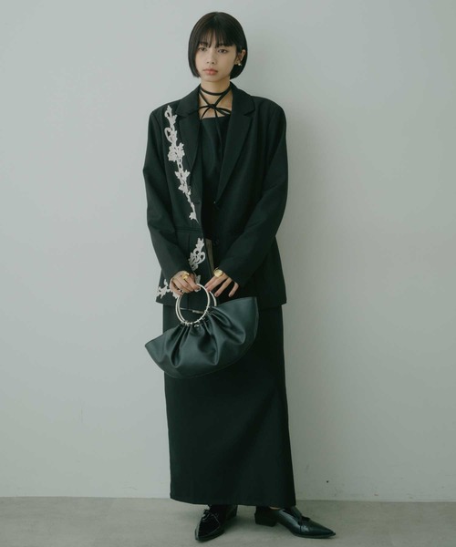 オリジナルレースアシンメトリージャケット（テーラードジャケット