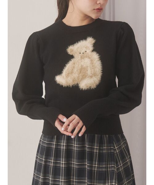 ニット セーター bear shaggy knit tops レディース bear shaggy knit tops（ニット/セーター）｜merry jenny