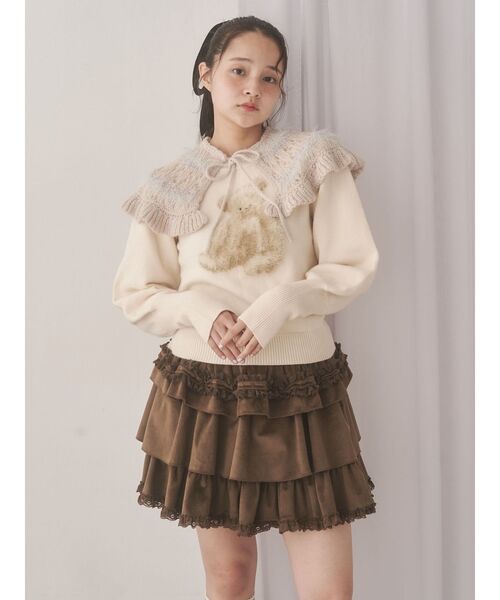 ニット セーター bear shaggy knit tops レディース bear shaggy knit tops（ニット/セーター）｜merry jenny