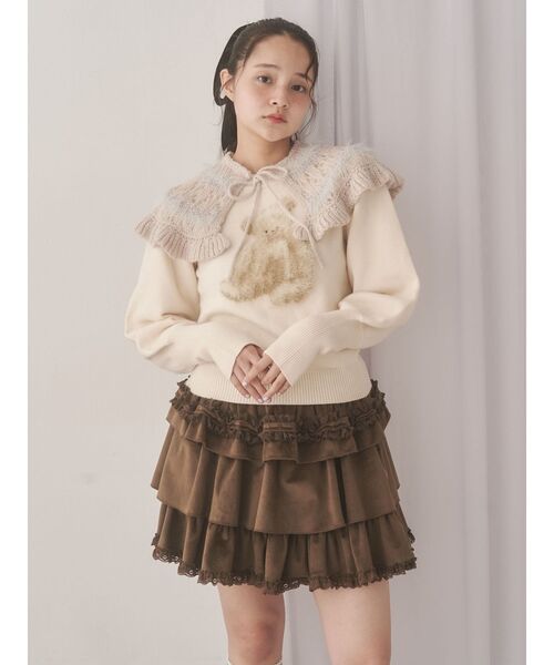 merry jenny（メリージェニー）の「bear shaggy knit tops（ニット/セーター・レディース・アイボリー/ブラック/レッド・FREE）」の20枚目の写真