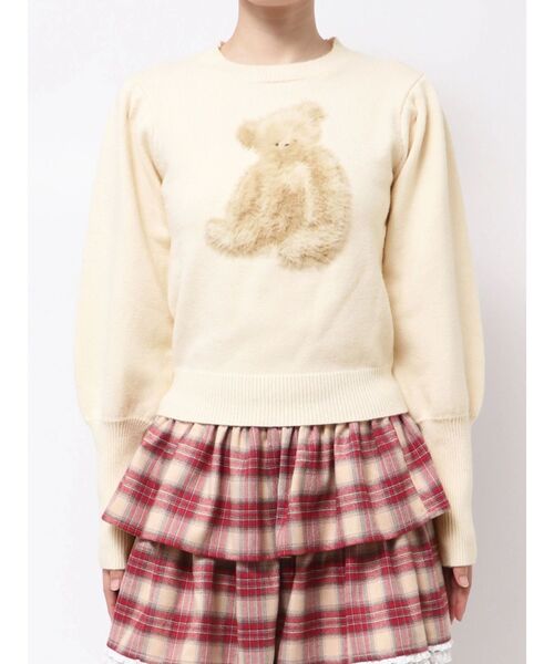 ニット セーター bear shaggy knit tops レディース bear shaggy knit tops（ニット/セーター）｜merry jenny
