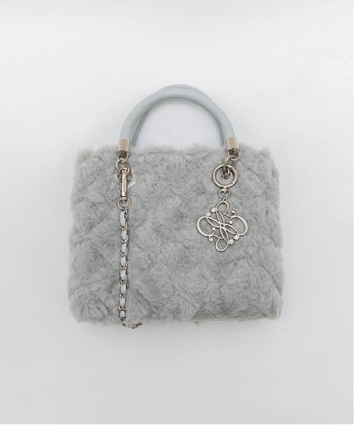 RANDA（ランダ）の「2WAY ファーキルティングハンドバッグ（ハンドバッグ・レディース・アイボリー/ブルー/グレイッシュベージュ・FREE）」の21枚目の写真