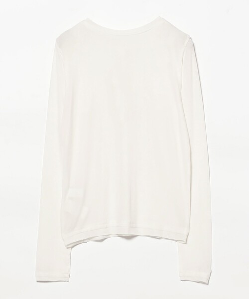 Ray BEAMS（レイビームス）の「RBS / ヘンリー ボートネック Tシャツ（Tシャツ/カットソー・レディース・オフホワイト/ダークブラウン・ONE SIZE）」の9枚目の写真