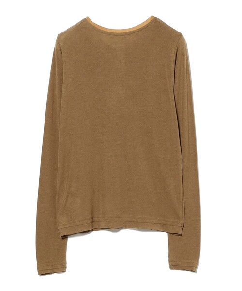 Ray BEAMS（レイビームス）の「RBS / ヘンリー ボートネック Tシャツ（Tシャツ/カットソー・レディース・オフホワイト/ダークブラウン・ONE SIZE）」の14枚目の写真