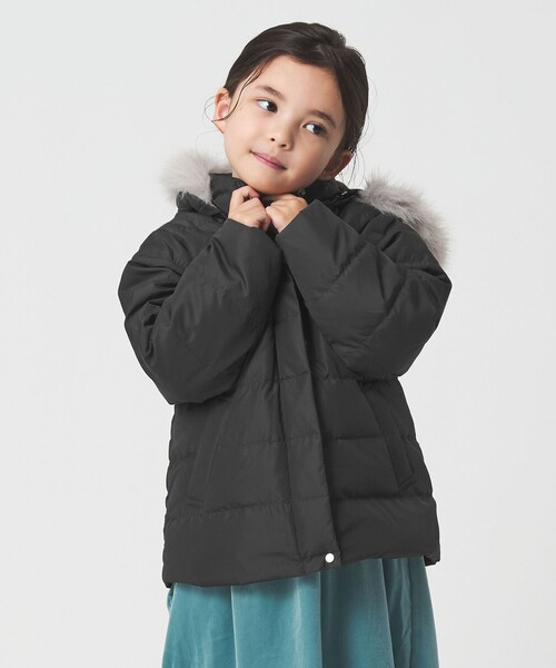green label relaxing（グリーンレーベルリラクシング）の「GIRLSダウンコート / キッズ 100cm-130cm（ダウンジャケット/コート・キッズ・ダークグレー/ベージュ/ネイビー・100cm/110cm/120cm/130cm）」の10枚目の写真