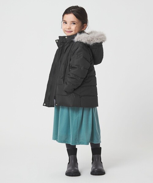 green label relaxing（グリーンレーベルリラクシング）の「GIRLSダウンコート / キッズ 100cm-130cm（ダウンジャケット/コート・キッズ・ダークグレー/ベージュ/ネイビー・100cm/110cm/120cm/130cm）」の11枚目の写真