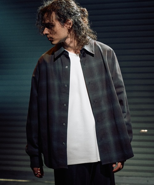CASPER JOHN(キャスパージョン)の「Various loose shirts -ombre check- /バリアスルーズシャツ -オンブレチェック-(シャツ/ブラウス・メンズ・グリーン/ホワイト/ベージュ・LARGE/MEDIUM/SMALL/X-SMALL)」の3枚目の写真