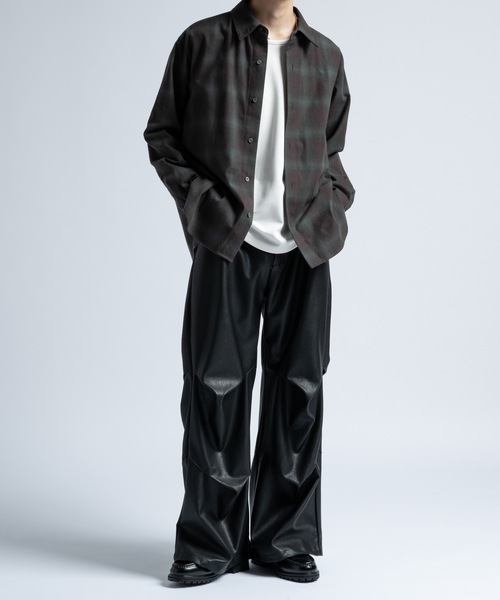 CASPER JOHN(キャスパージョン)の「Various loose shirts -ombre check- /バリアスルーズシャツ -オンブレチェック-(シャツ/ブラウス・メンズ・グリーン/ホワイト/ベージュ・LARGE/MEDIUM/SMALL/X-SMALL)」の15枚目の写真