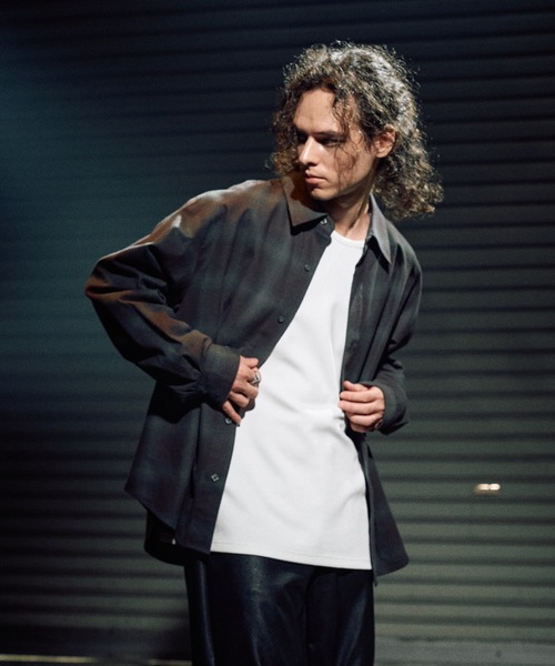 CASPER JOHN(キャスパージョン)の「Various loose shirts -ombre check- /バリアスルーズシャツ -オンブレチェック-(シャツ/ブラウス・メンズ・グリーン/ホワイト/ベージュ・LARGE/MEDIUM/SMALL/X-SMALL)」の7枚目の写真
