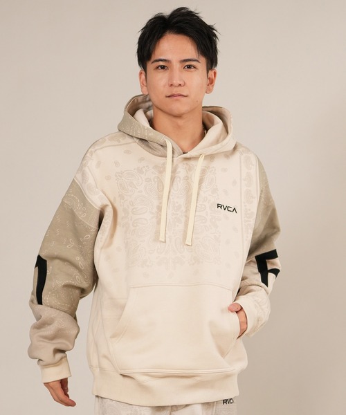 RVCA(ルーカ)の「RVCA/ルーカ BACK SIDE ARCH RVCA HD パーカー BF042-015(パーカー・メンズ・オートミール/ブラウン系カモフラージュ/ヘザーグレー/ブラック×ホワイト・M/S/L)」の15枚目の写真