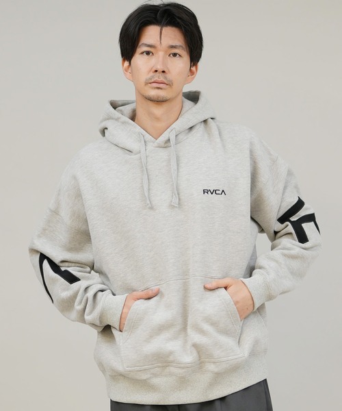 RVCA(ルーカ)の「RVCA/ルーカ BACK SIDE ARCH RVCA HD パーカー BF042-015(パーカー・メンズ・オートミール/ブラウン系カモフラージュ/ヘザーグレー/ブラック×ホワイト・M/S/L)」の11枚目の写真