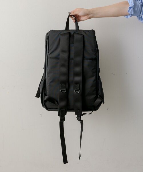 BURLAP OUTFITTER×ear 撥水レザーコンビライトリュック 16ℓ BURLAP OUTFITTER×ea 撥水レザーコンビライトリュック ブラック