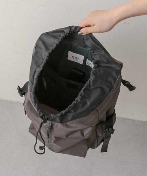 BURRLAP OUTFITTER×ear 撥水ナイロンレザーリュック ear PAPILLONNER｜【BURLAPOUTFITTER×ear】レザーコンビライトリュック