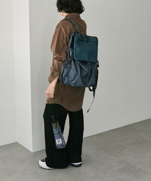 【極美品✨】イアパピヨネ BURLAP OUTFITTER コンビリュック 撥水 BURLAPOUTFITTER×ear】約16リットルの大容量/撥水/ユニセックス/レザー