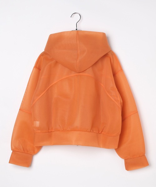 LEPSIM（レプシィム）の「シアーダンボールフーディー　577778（パーカー・レディース・オフホワイト/オレンジ/チャコールグレー・FREE）」の10枚目の写真