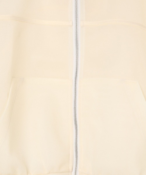 LEPSIM（レプシィム）の「シアーダンボールフーディー　577778（パーカー・レディース・オフホワイト/オレンジ/チャコールグレー・FREE）」の17枚目の写真