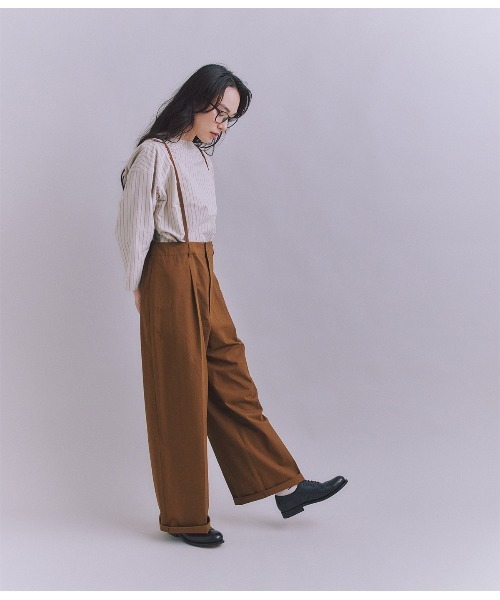 SIPULI(シプリ)の「Cotton Linen Double Stripe ガゼット付ブラウス(シャツ/ブラウス・レディース・グレイッシュベージュ・2)」の14枚目の写真