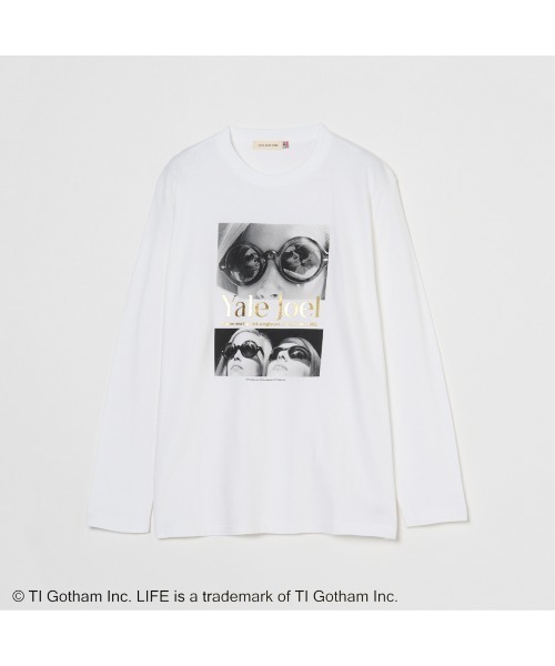 HELIOPOLE（エリオポール）の「LIFE PICTURE COLLECTION Long Sleeve shirts（Tシャツ/カットソー・レディース・ホワイト/ブラック・M）」の2枚目の写真