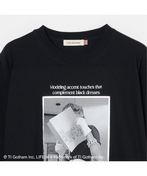 HELIOPOLE（エリオポール）の「LIFE PICTURE COLLECTION Long Sleeve shirts（Tシャツ/カットソー・レディース・ホワイト/ブラック・M）」の4枚目の写真