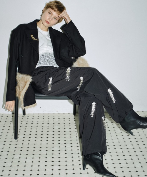 yae（ヤエ）の「Jellyfish bijoux pants / ジェリーフィッシュビジューパンツ（その他パンツ・レディース・ブラック・36/38）」の3枚目の写真