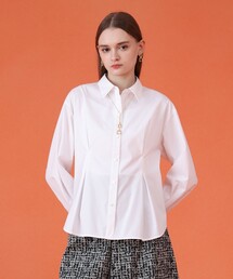 美品　アナイ　ホワイトブラウス　サイズ38 ANAYI｜アナイのシャツ/ブラウス（ホワイト/白色系）通販 - ZOZOTOWN