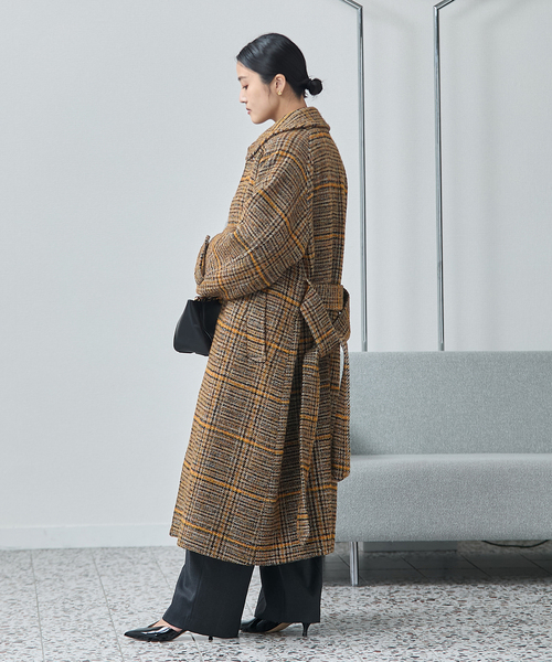 追加》モッサ/GIOLICAチェックバルカラーコート（その他アウター