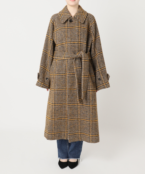 【JOURNAL STANDARD】WOOL CHECK バルカラーコート JOURNAL STANDARD relume（ジャーナルスタンダード レリューム