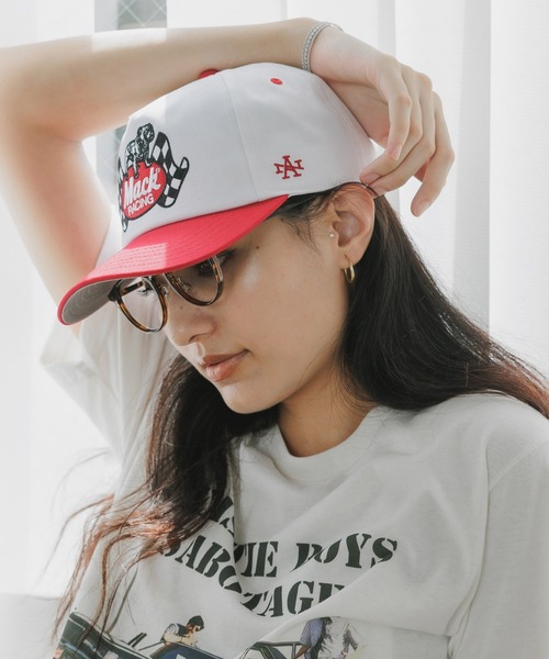 AMERICAN NEEDLE(アメリカンニードル)の「AMERICAN NEEDLE/アメリカンニードル レーシングロゴキャップ(キャップ・メンズ・ホワイト×レッド/ホワイト×ブルー/ホワイト×ブラック/アイボリー・ONE SIZE)」の3枚目の写真