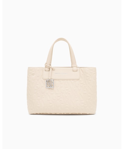 ARMANI EXCHANGE(アルマーニエクスチェンジ)の「【A|X アルマーニ エクスチェンジ】<ZOZO限定>オールオーバーエンボスロゴ ミディアムハンドバッグ(グレイン)(ハンドバッグ・レディース・ブラック/ライトベージュ/グレイッシュベージュ・FREE)」の4枚目の写真