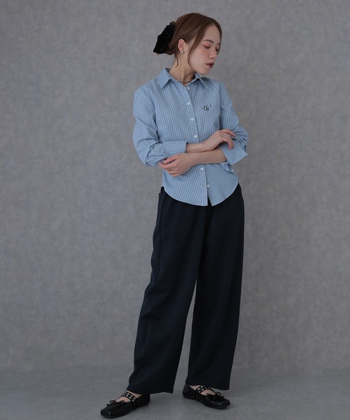SUWDEE(スーディー)の「waist lace tapered sweat pants(スウェットパンツ・レディース・グレー/ライトグレー/ネイビー・FREE)」の18枚目の写真