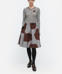 marimekko フレアスカート　マリメッコ marimekko - marimekko りんご柄 コットン フレア スカート S