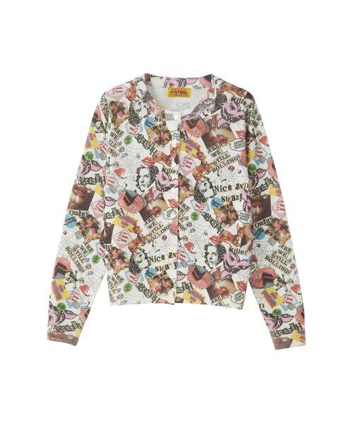 HYSTERIC GLAMOUR（ヒステリックグラマー）の「KILLER QUEEN柄 カーディガン（カーディガン/ボレロ・レディース・ブラック系その他/ホワイト系その他・FREE）」の2枚目の写真