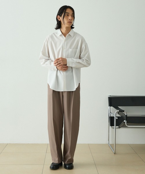 唐燕燕ページ セール】マイクロツイル 1タック センタープレス カーブ