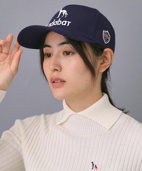 adabat（アダバット）の「【ADABAT NAVY】サルーキキャップ（キャップ・レディース・ネイビー/ベージュ/ホワイト・00）」の11枚目の写真