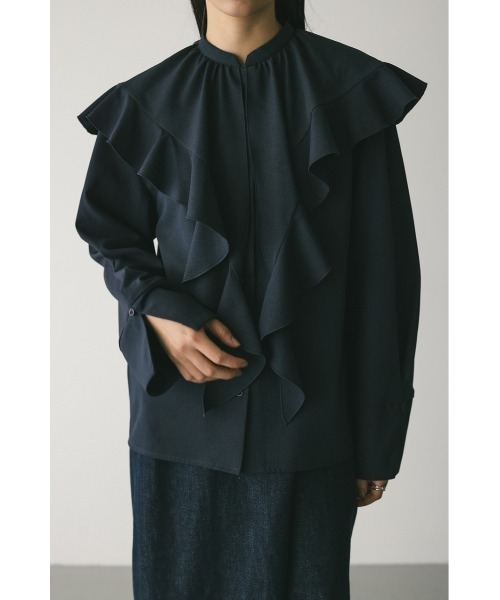 スタイルミキサー（STYLEMIXER）/ラッフルカラーシャツ セール】ラッフルカラーシャツ（シャツ/ブラウス）｜STYLEMIXER