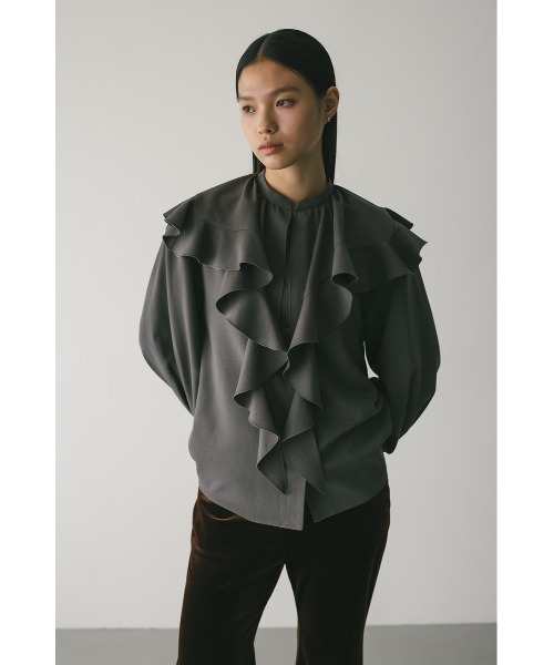 スタイルミキサー（STYLEMIXER）/ラッフルカラーシャツ セール】ラッフルカラーシャツ（シャツ/ブラウス）｜STYLEMIXER