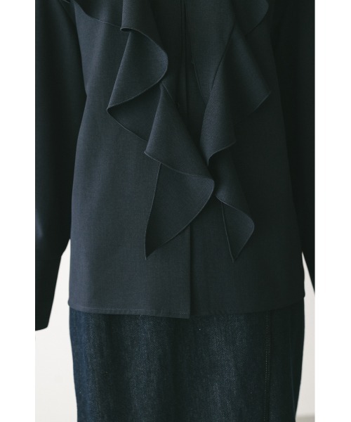 STYLEMIXER（スタイルミキサー）の「ラッフルカラーシャツ（シャツ/ブラウス・レディース・ホワイト/ネイビー/グレー・FREE）」の17枚目の写真