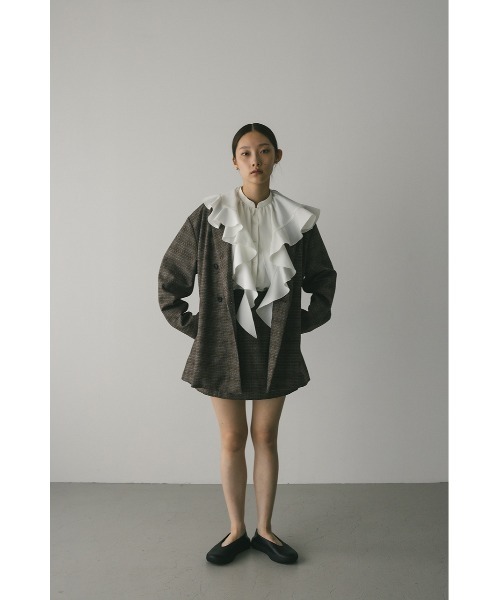 STYLEMIXER（スタイルミキサー）の「ラッフルカラーシャツ（シャツ/ブラウス・レディース・ホワイト/ネイビー/グレー・FREE）」の22枚目の写真