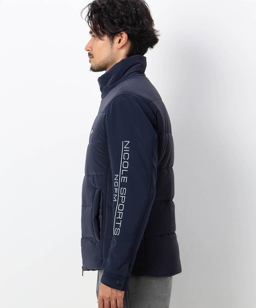 NICOLE CLUB FOR MEN(ニコルクラブフォーメン)の「【NICOLE SPORTS】3Dプリントタフタ袖ニット中綿ブルゾン(その他アウター・メンズ・ブラック/ネイビー・LARGE/MEDIUM/X-LARGE)」の6枚目の写真