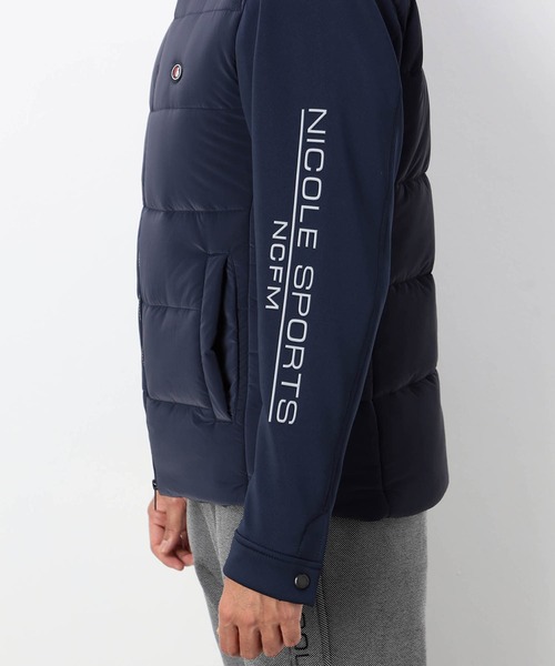 NICOLE CLUB FOR MEN(ニコルクラブフォーメン)の「【NICOLE SPORTS】3Dプリントタフタ袖ニット中綿ブルゾン(その他アウター・メンズ・ブラック/ネイビー・LARGE/MEDIUM/X-LARGE)」の12枚目の写真
