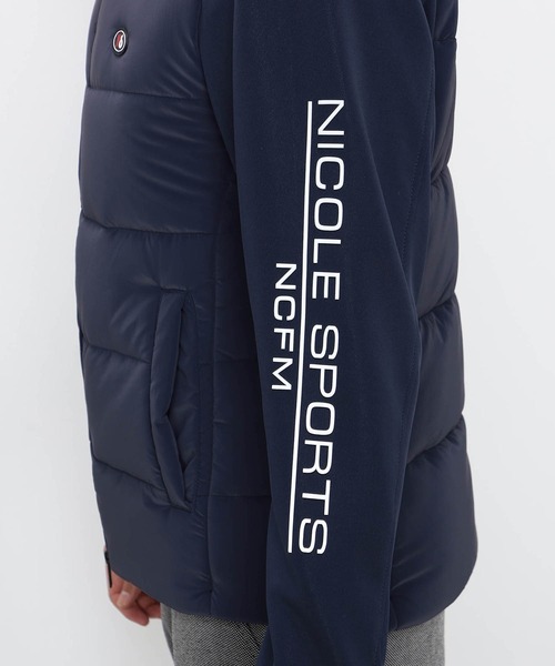 NICOLE CLUB FOR MEN(ニコルクラブフォーメン)の「【NICOLE SPORTS】3Dプリントタフタ袖ニット中綿ブルゾン(その他アウター・メンズ・ブラック/ネイビー・LARGE/MEDIUM/X-LARGE)」の13枚目の写真