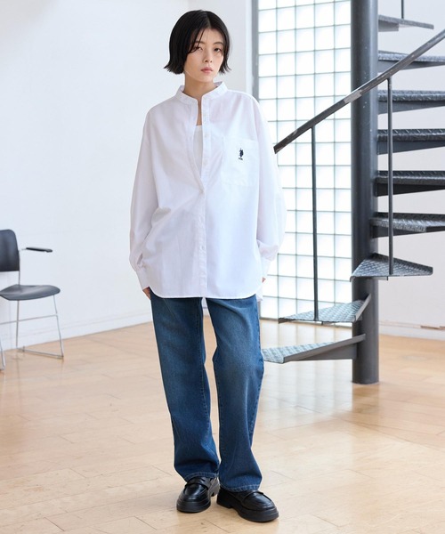 Unminou スカラップシャツ unminou アンミヌスカラップシャツブラウス ブラック