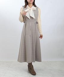 ASTORIA ODIER | ジップデザインツイードジャンスカ(ジャンパースカート)