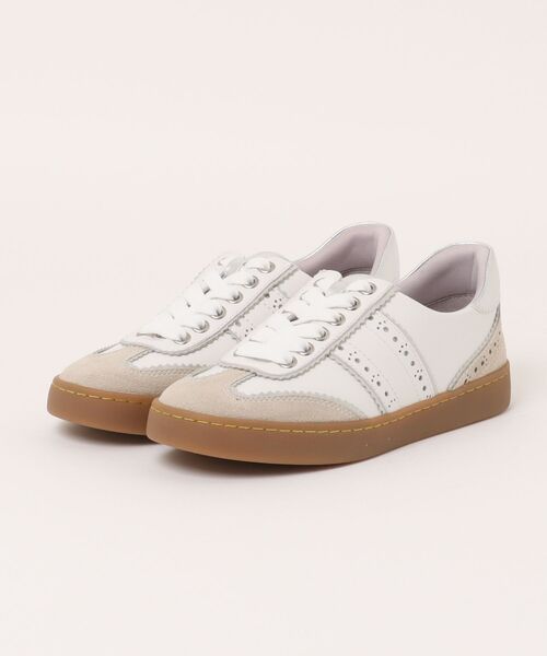 tsumori chisato WALK(ツモリチサトウォーク)の「レースアップスニーカー(スニーカー・レディース・ホワイト×シルバー/ピンク/レオパード/ブラック・22.5cm/23.0cm/23.5cm/24.0cm/24.5cm)」の2枚目の写真