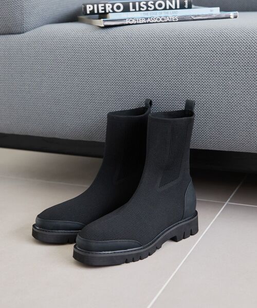 AMERICAN HOLIC（アメリカンホリック）の「【消臭/制菌/吸水速乾】ニットブーツ（ブーツ・レディース・ブラウン/ブラック・M/S/L）」の8枚目の写真