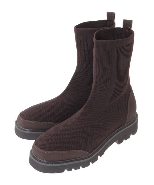 AMERICAN HOLIC（アメリカンホリック）の「【消臭/制菌/吸水速乾】ニットブーツ（ブーツ・レディース・ブラウン/ブラック・M/S/L）」の12枚目の写真